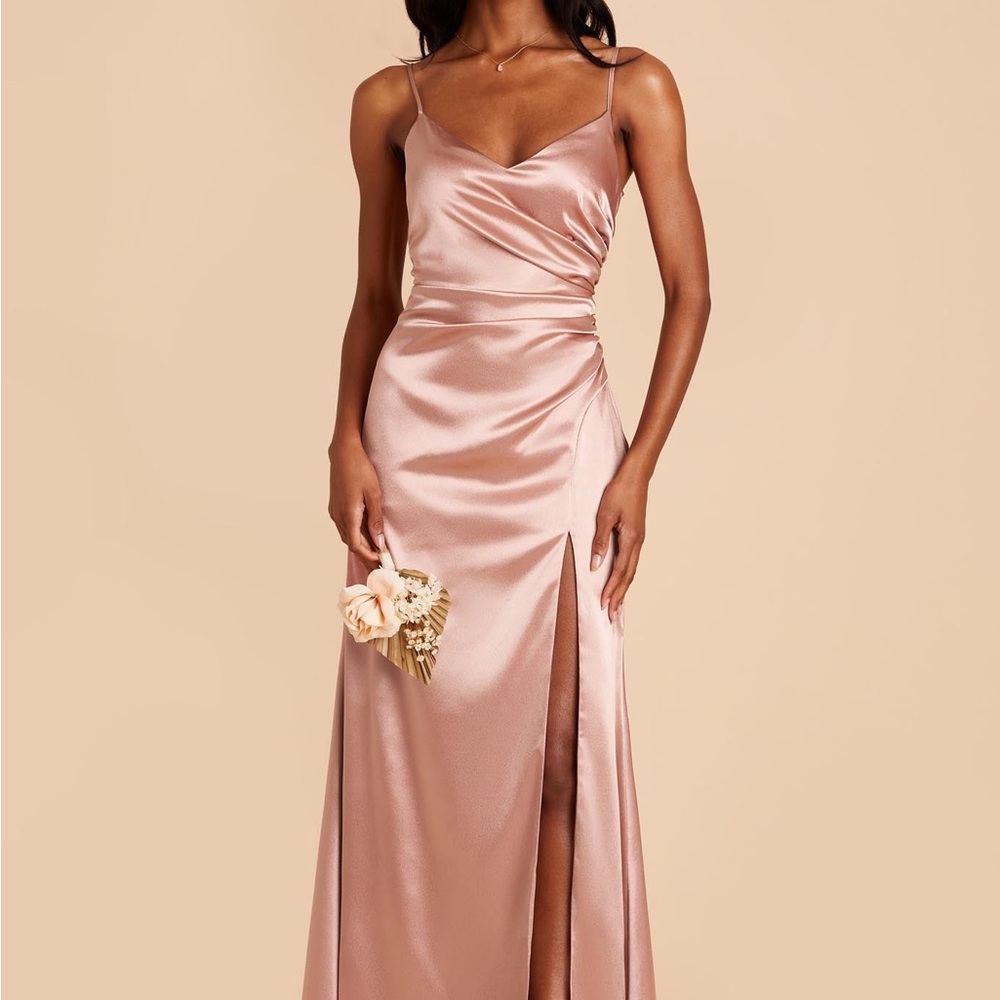 Birdy Grey Elegant Pink Satin Dress “Rose Gold”